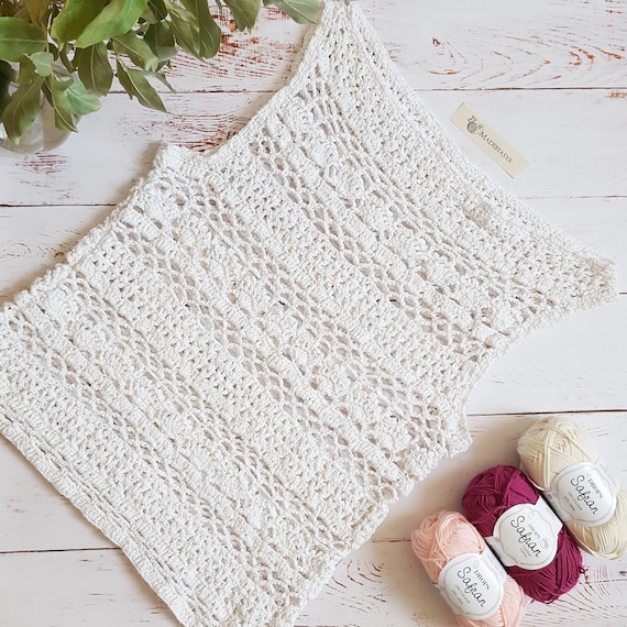 Crochet Lace Tank Top Pattern Aster Size S-XL, Row by Row