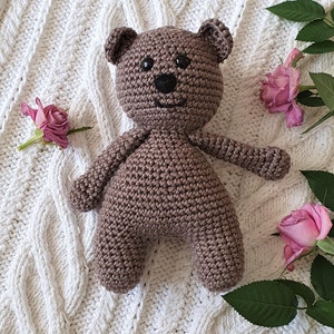 Amigurumi Teddy Bear Crochet Pattern: Easy Plush/Cotton Bear Tutorial (PDF)