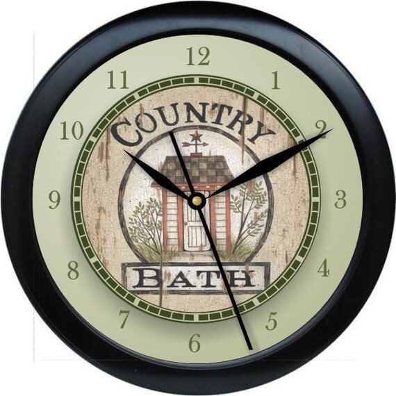 Country Bath Personalized 10 Bathroom Wall Clock Etsy