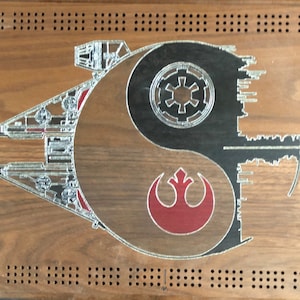 Star Wars Yin Yang 11x14 Zoll Rechteckiges Krippenbrett - Massives Hartholz ~ Star Wars ~ Macht ein perfektes Geschenk! Handgefertigt in Kanada