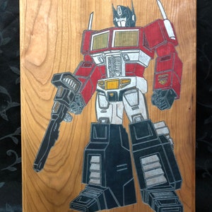 Optimus Prime Sign from Transformers ~ Solid Hardwood ~ Great Gift! - Handmade in Canada