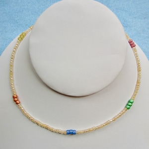 Dainty Seed Bead Choker - Choker in Pastel Colors - Delicate Choker - Multicolor Choker - Pastel Choker - Gift for Friend - Graduation Gift