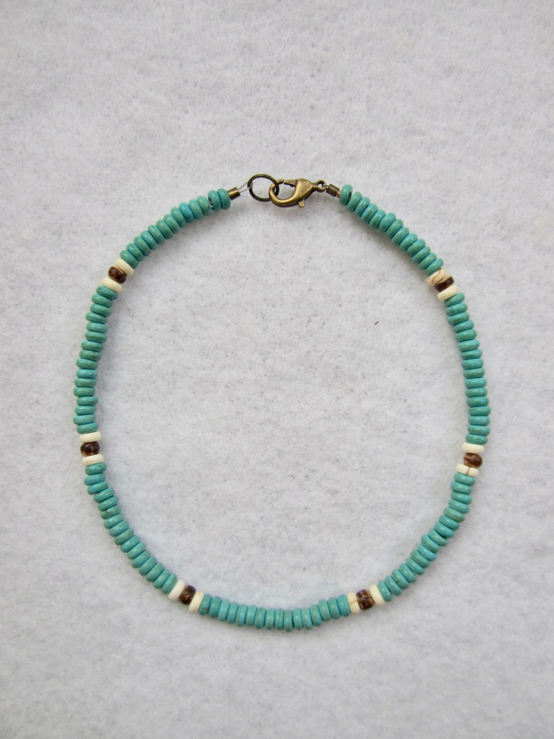 Surfer Anklet Hippie Anklet Turquoise Anklet Beach Anklet Boho Anklet Summer Anklet Unisex Anklet