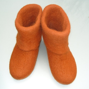 Gevilte laarzen dames, vilten huisschoenen dames, handgemaakte vilten pantoffels, eco, wollen laarzen