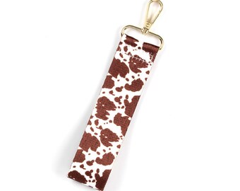 Cow Print Wristlet Strap