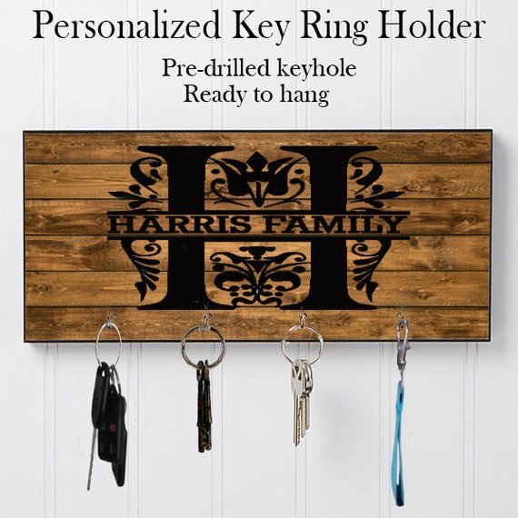 Personalized Monogram Key Hanger Holder Wall - Wall Key Holders For Home Personalized Monogram Key Hanger Holder Wall - Wall Key Holders For Home
