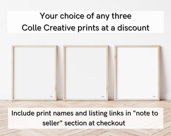 割引プリントセット：Colle Creative Prints 3点をお選びください