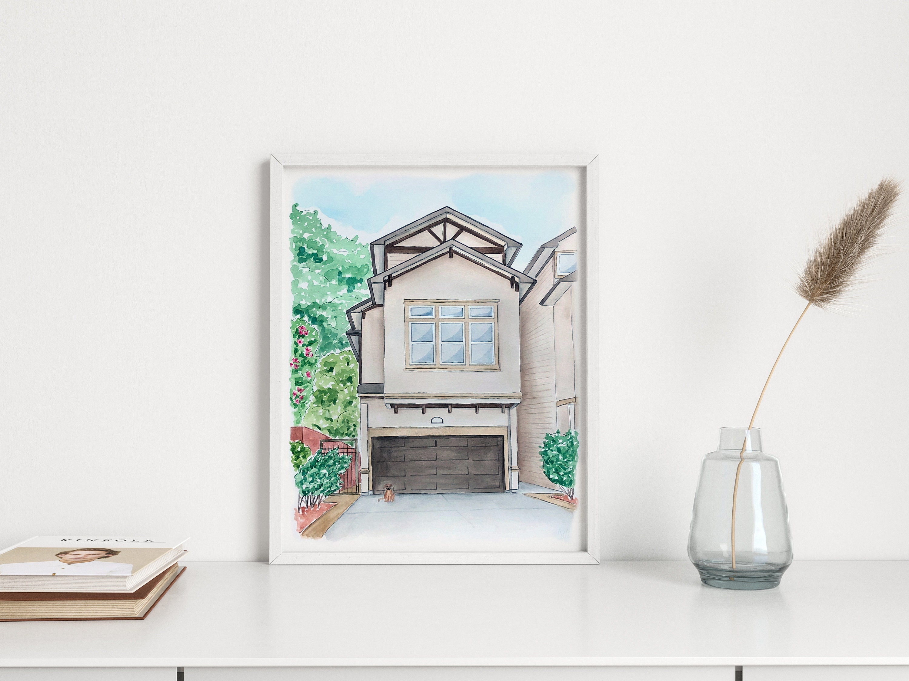 Custom Apartment Painting Hand Painted Watercolor Townhome Etsy