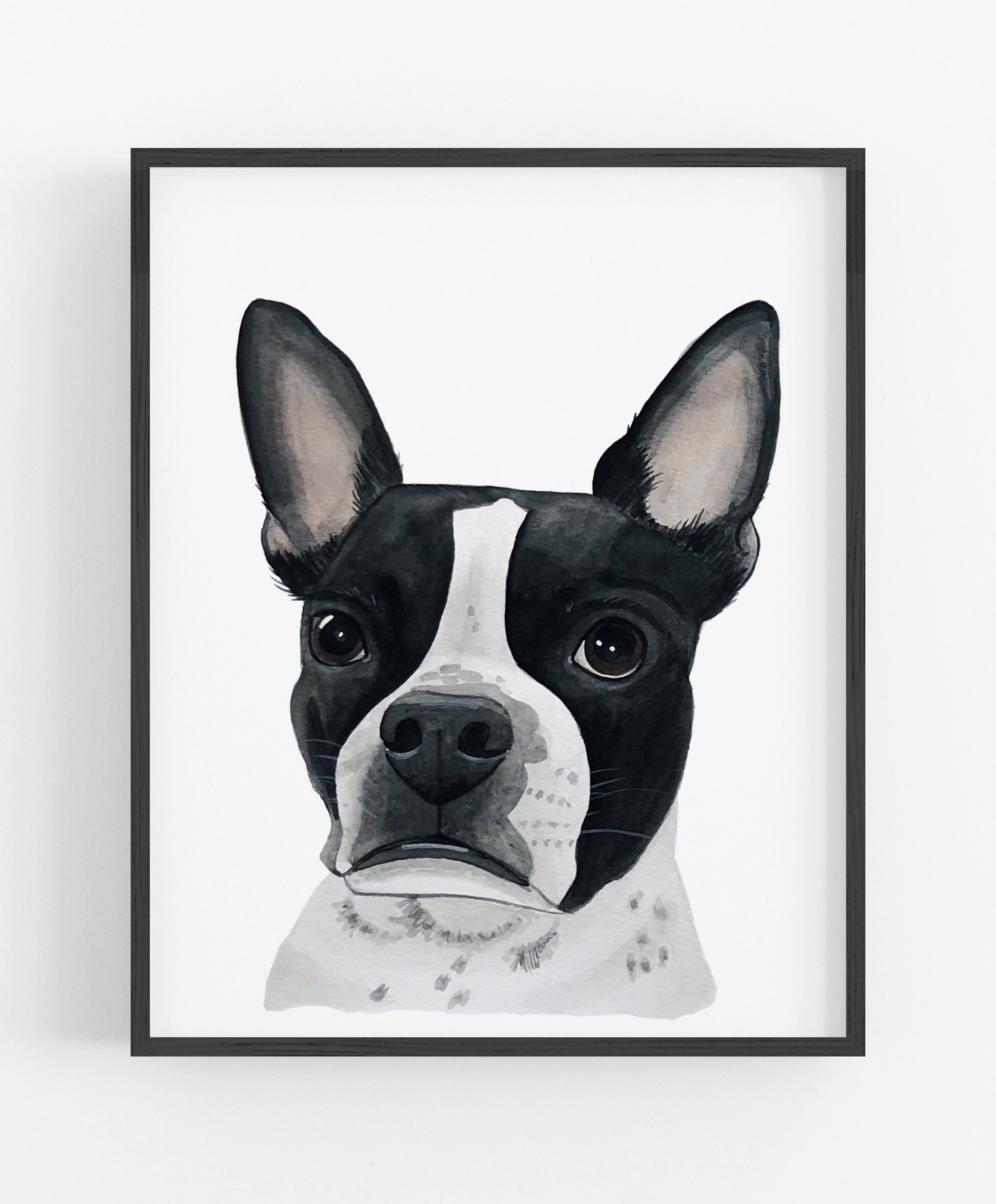 Custom Pet Portrait Hand Painted Watercolor Pet Painting Etsy