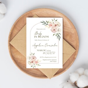 Baby In Bloom Baby Shower Invitation