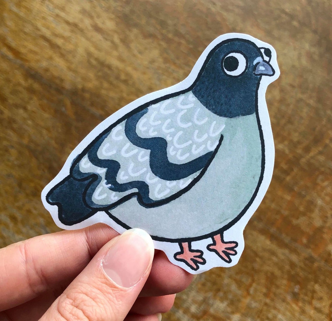 Fun Pigeon Sticker Bird Sticker Cute Pigeon Sticker Glossy | Etsy