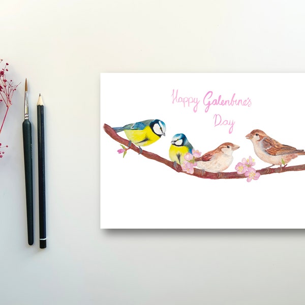 Bird Gal Hangout, Galentine, Best Friend, Friendship, Printable Greeting Card, Digital Print