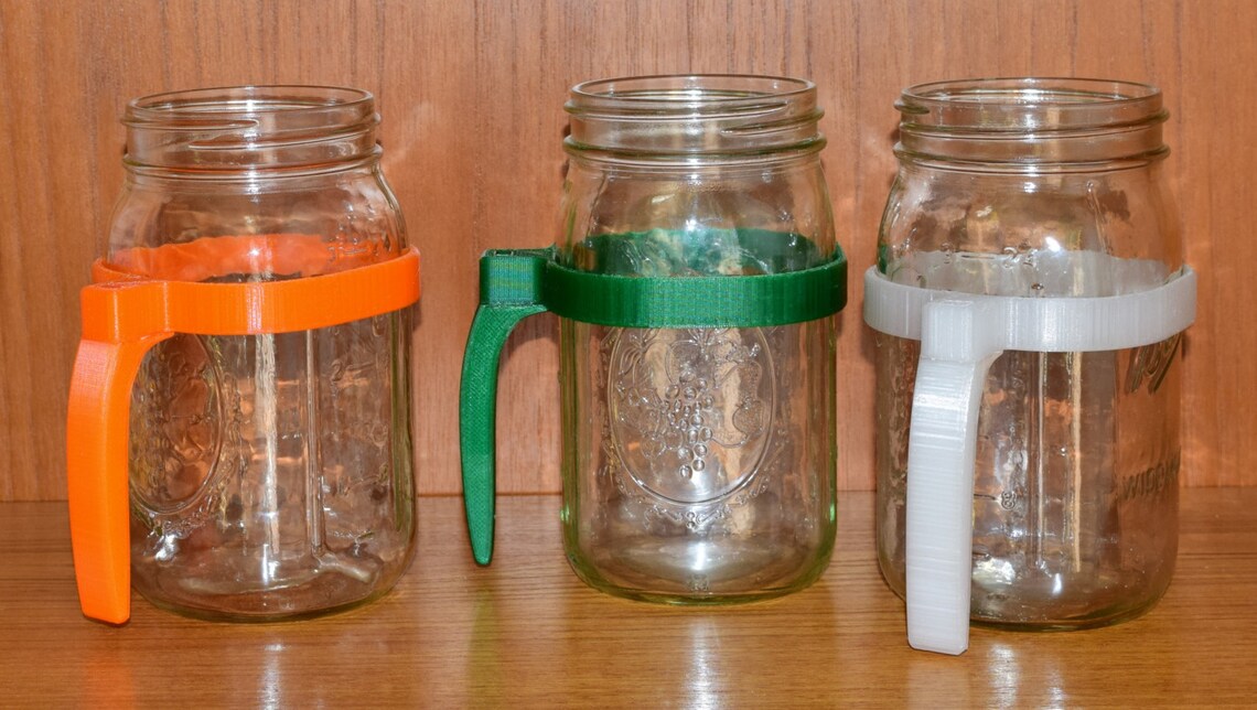 AddOn 3D Printed Large Mason Jar Handle Custom Colors Etsy