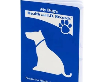 Dog Health, Medical and ID Records Booklet