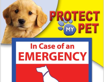 Pegatinas de emergencia para ventanas de perros