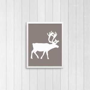 Elk Silhouette,  8x10 Art Decor Digital Print