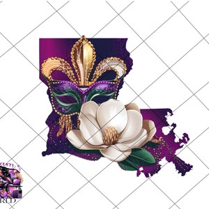 Bold Mardi Gras PNG | Colorful Masks , Beads for T-Shirts & Decor | 300 DPI