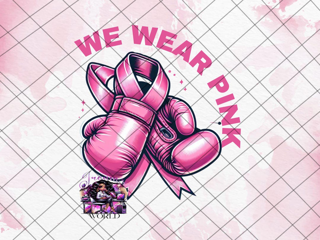 Breast Cancer Awareness PNG | “we Wear Pink” Boxing Gloves | Pink ...