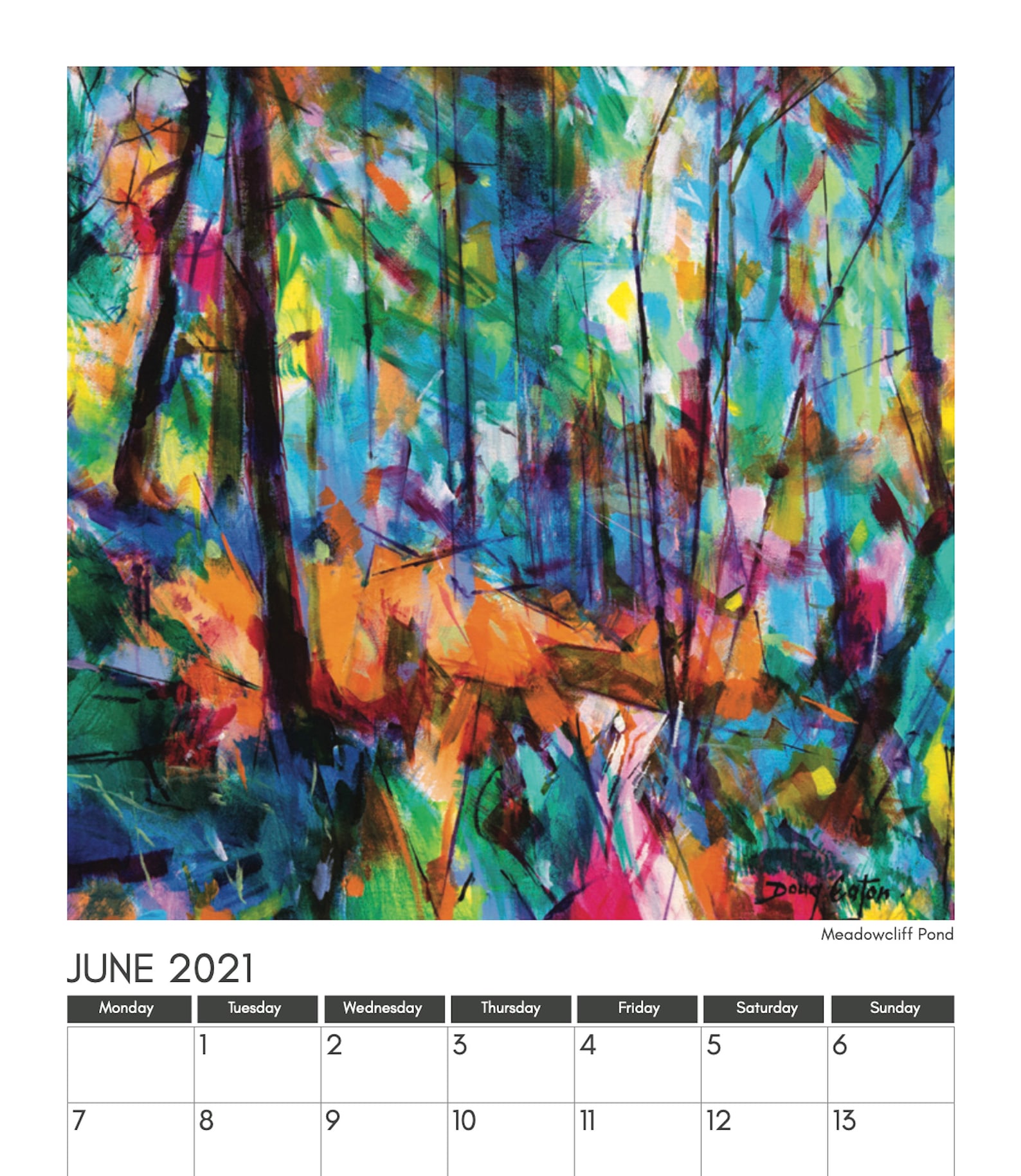 2021 Calendar Landscape Paintings by Doug Eaton Etsy