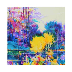 Tarjeta de paisaje abstracto