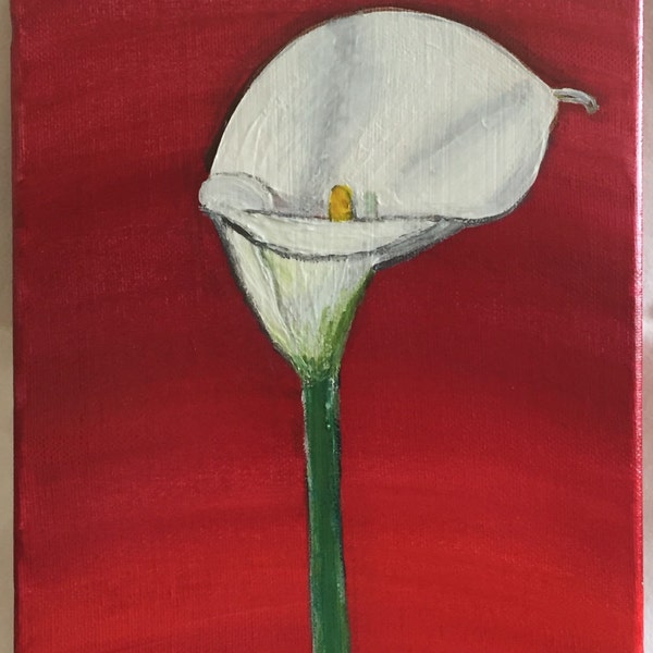 Calla Lily acryl schilderij