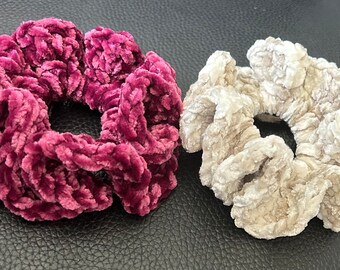 EASY CROCHET PATTERN-Velvet scrunchies