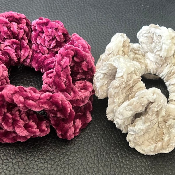 EASY CROCHET PATTERN-Velvet scrunchies