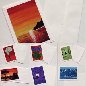 Set von 10 sortierten Kunstdruckkarten