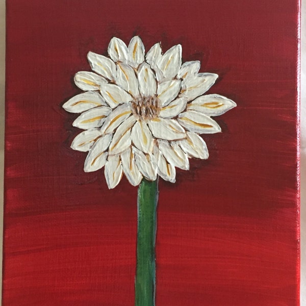 Lotusbloem acryl schilderij