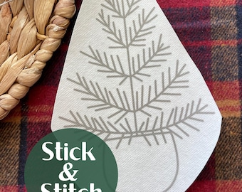 Christmas Tree Stick and Stitch Embroidery Pattern, Christmas, Hand Embroidery, Christmas Embroidery,  Embroidery Pattern, Modern Embroidery