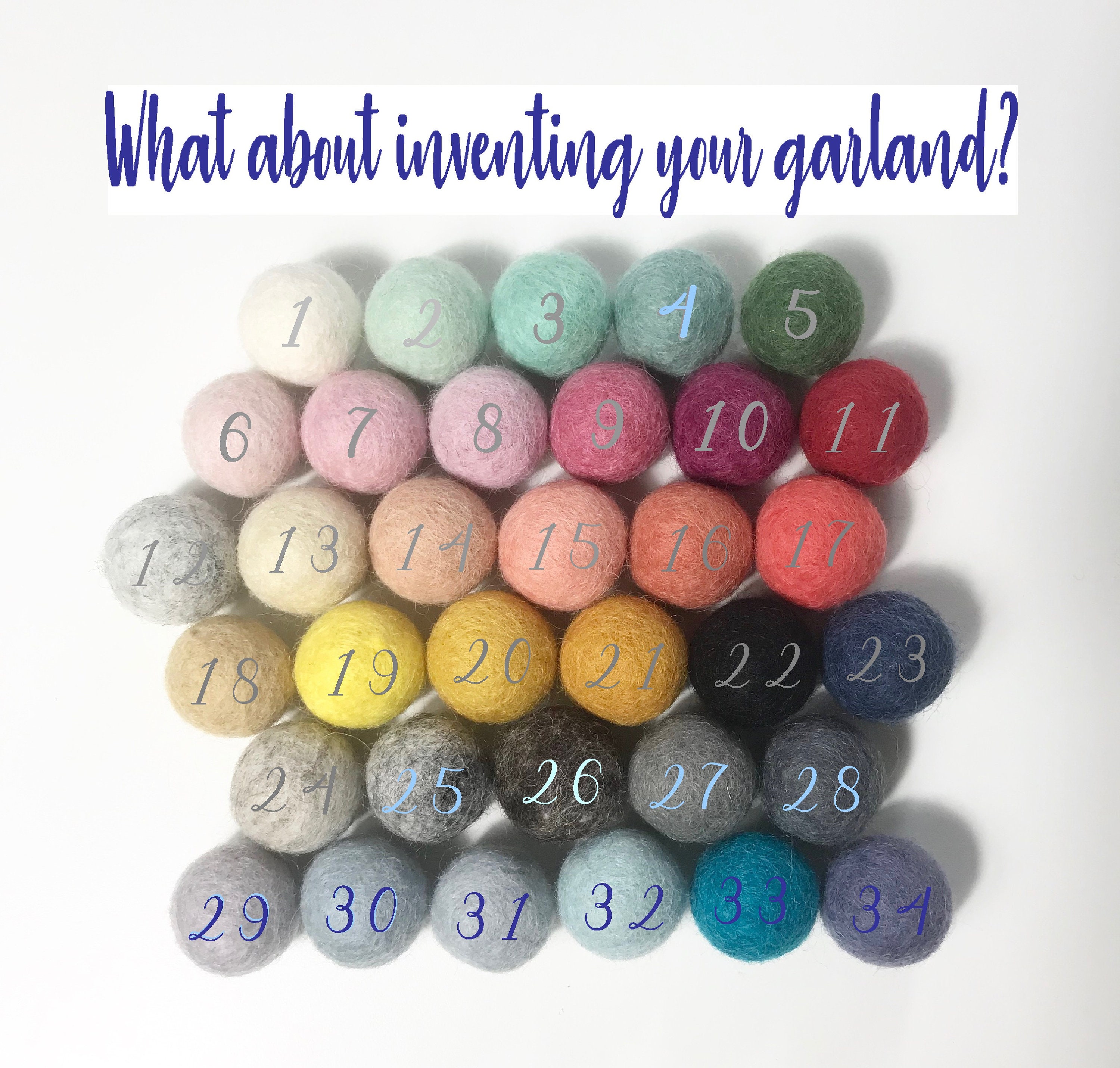 Guirlande de Boule Feutre Personnalisée, Guirlande Pépinière Diy, Bannière d'anniversaire Conception