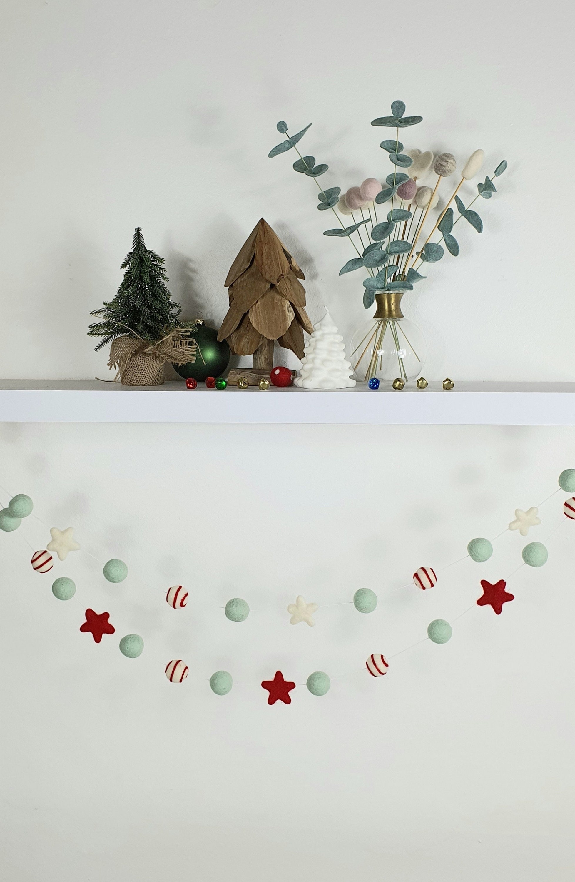 White Felt Bubble Garland 120cm Monochrome Room Decorations Sustainable  Christmas Tree Tinsel Wedding Decoratings -  Finland