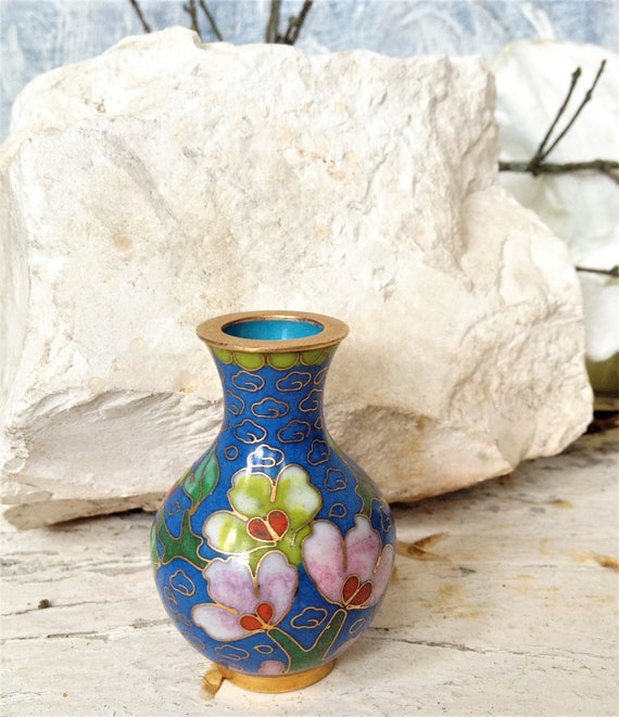 Cloisonne Antique Chinese Small Vase Etsy