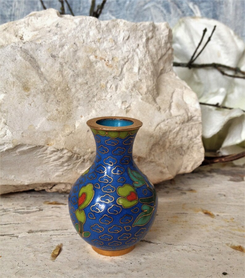 Cloisonne Antique Chinese Small Vase Etsy