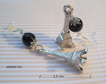 boucles d'oreilles fimo, boucles d'oreilles patriotiques, bricolage argile polymère fait main, bijou femme