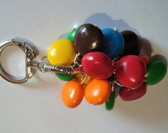 porte clé bonbons smarties cadeau gourmand-fimo