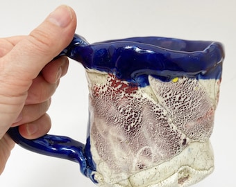 Patched Distorted Funky Hobbit Style Coffee Mug, 10 oz