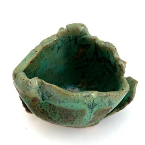 Rustic Pottery Dipping Sauce Container, Wabi Sabi Blossom Cup