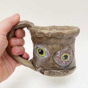 Bloodshot Eyeballs Coffee Mug, One of a Kind! 8 oz