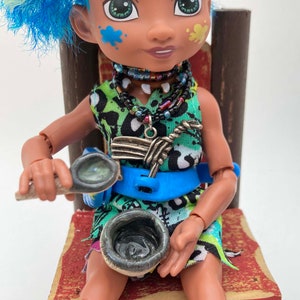 Doll Bowl and Spoon, Mini Dishes for 1:6 dolls Fashion Dolls 8&quot; dolls
