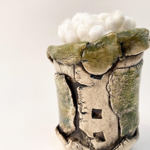 Rustic Pottery Toothpick Holder: Wabi Sabi Hobbitware Shotglass, Votive Holder