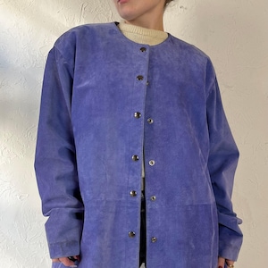 90s ‘Danier’ Purple Suede Jacket / Medium