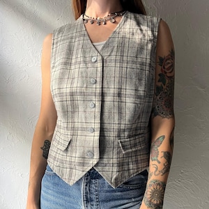 Vintage 'Pendleton' Wool Plaid Vest / Small