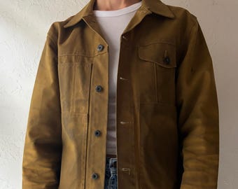 Y2k 'Filson' Waxed Cotton Work Wear Jacket / Small