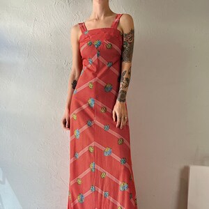70s Handmade Maxi Dress / Small