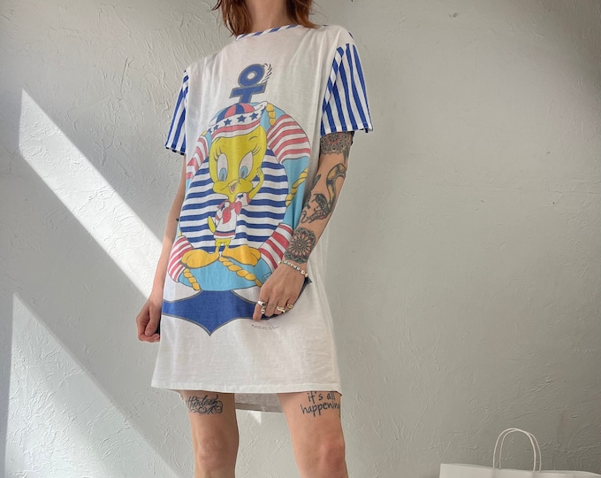Vintage 1987 'Tweety Bird' Paper Thin Tall T Shirt / Large