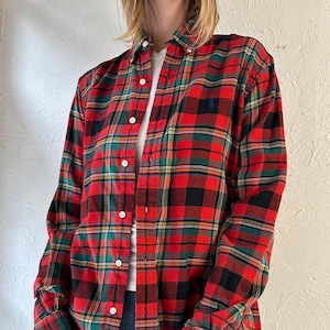 Y2k ‘Ralph Lauren’ Red Plaid Button Up Shirt / Medium