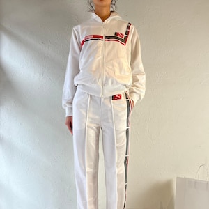 90s ‘Puma‘ Weißes Trainings-Set / Small