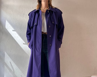 Y2k 'VI Petities' Purple Trench Coat / Medium