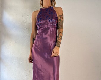 90s 'Zum Zum' Purple Silky Formal Dress / Small